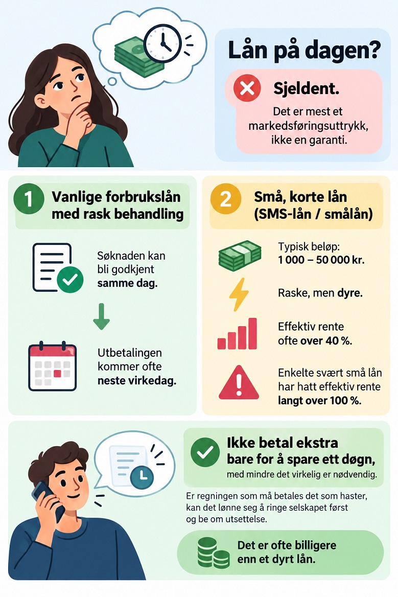 Lån på dagen – finnes det egentlig?